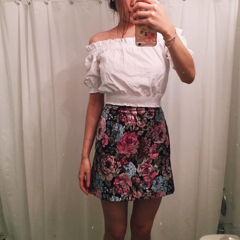 BNWT H&M Exclusive High-Waisted Floral Skirt